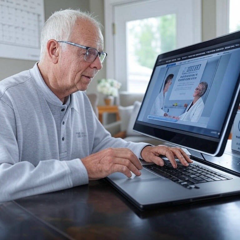 Man in a telehealth consultation reviewing his testosterone lab results with a physician